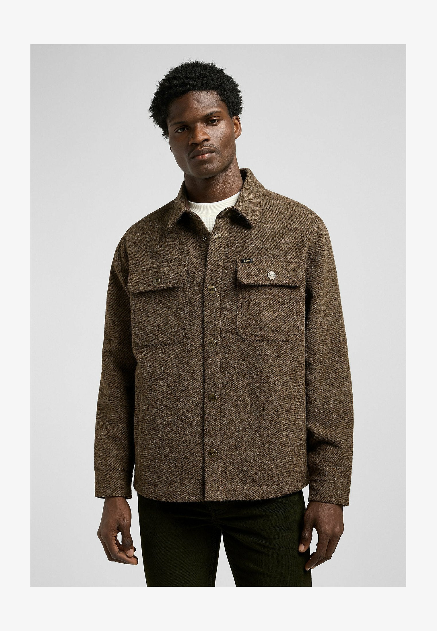 LONG SLEEVE - Veste légère - brown jaspe