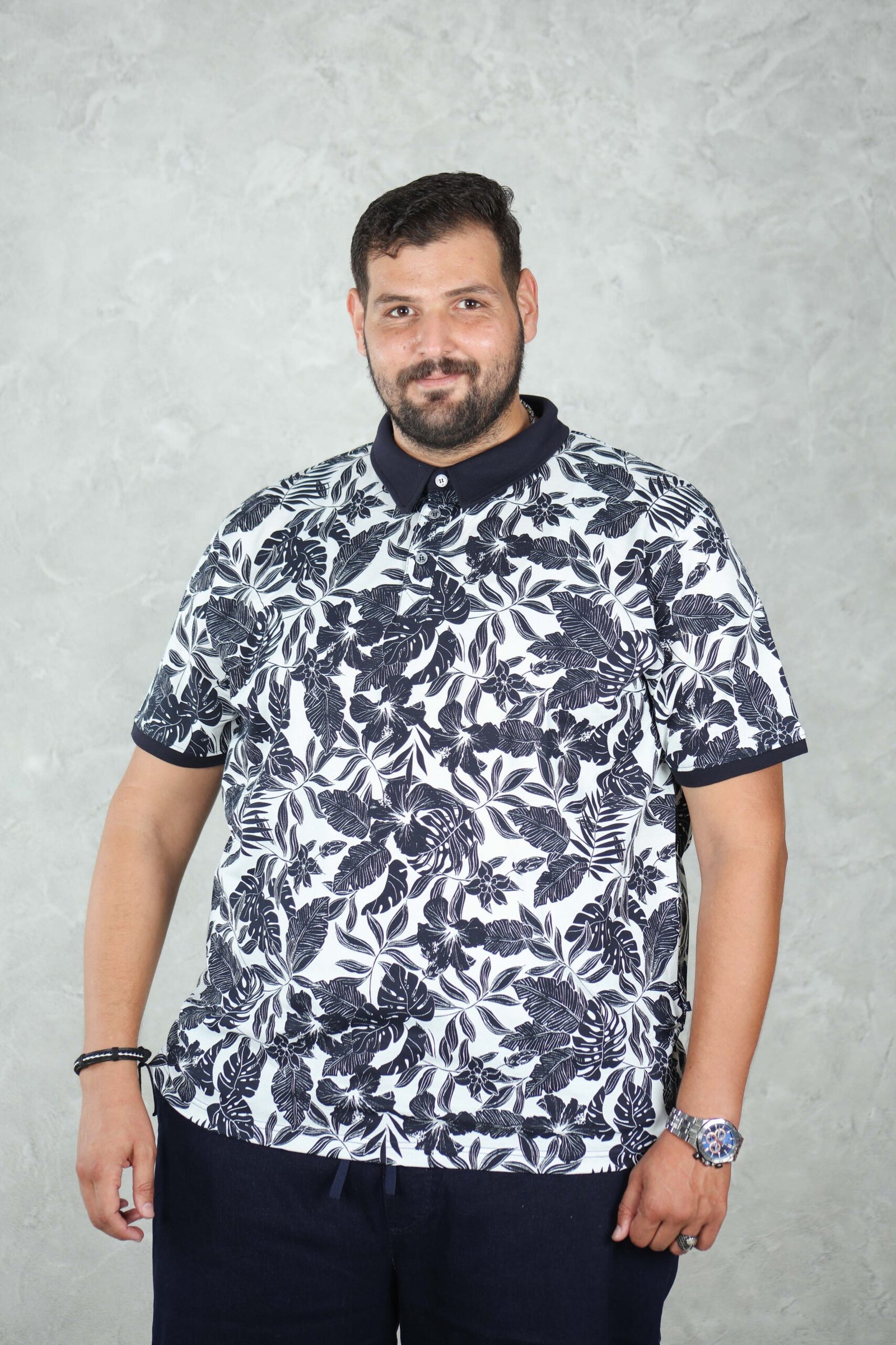 Polo Fleuri Blanc