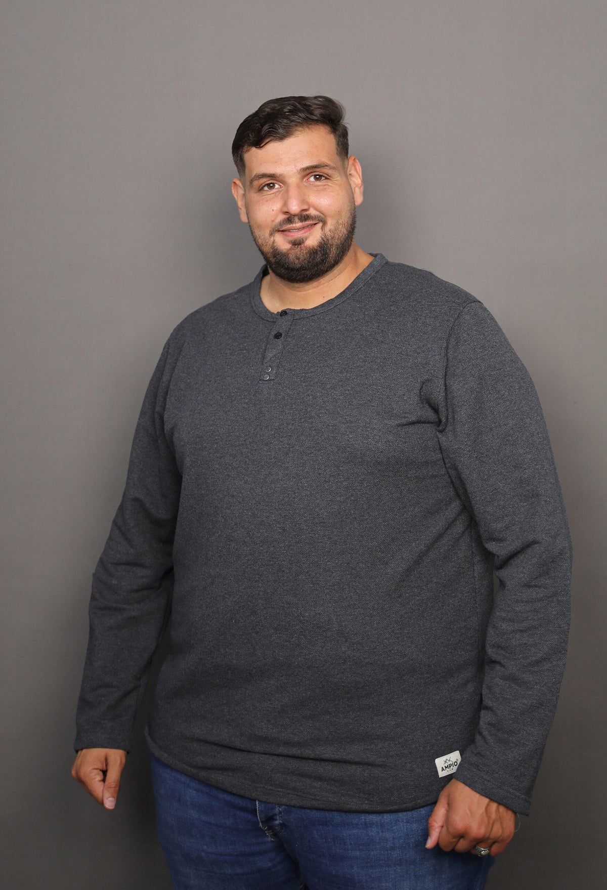 T-Shirt Henley Manches Longues