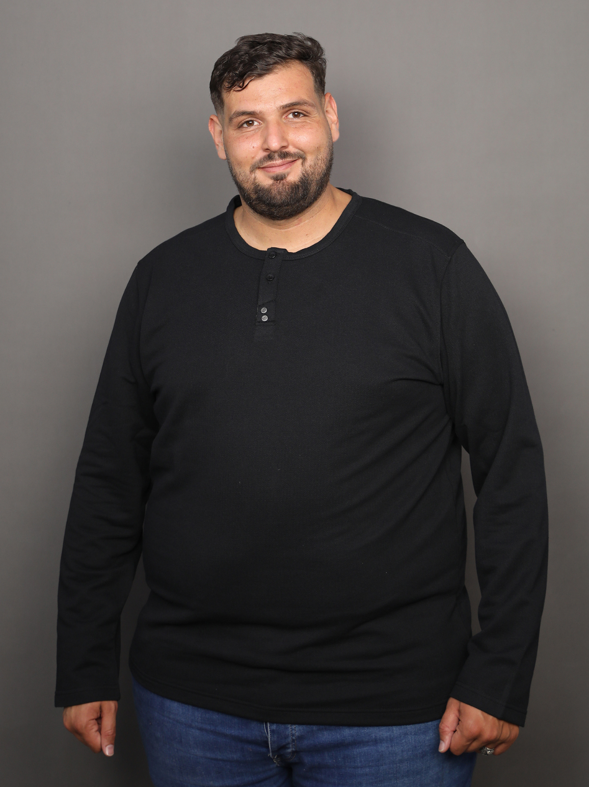 T-Shirt Henley Manches Longues