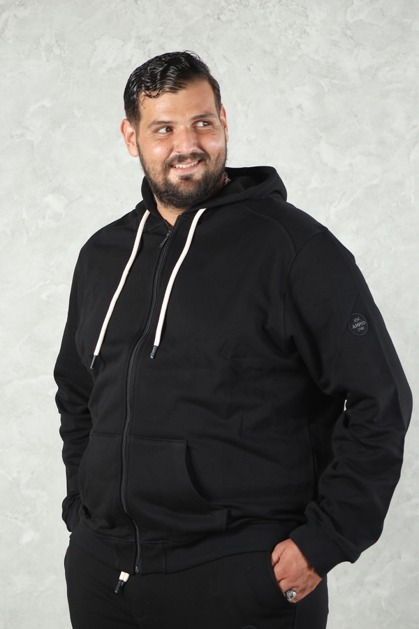 GILET CAPUCHE NOIR