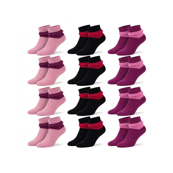 12 paires de chaussettes demi femme