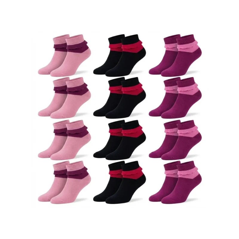 12 paires de chaussettes demi femme