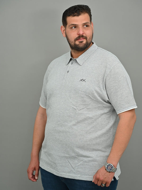 Polo Uni Gris Chiné