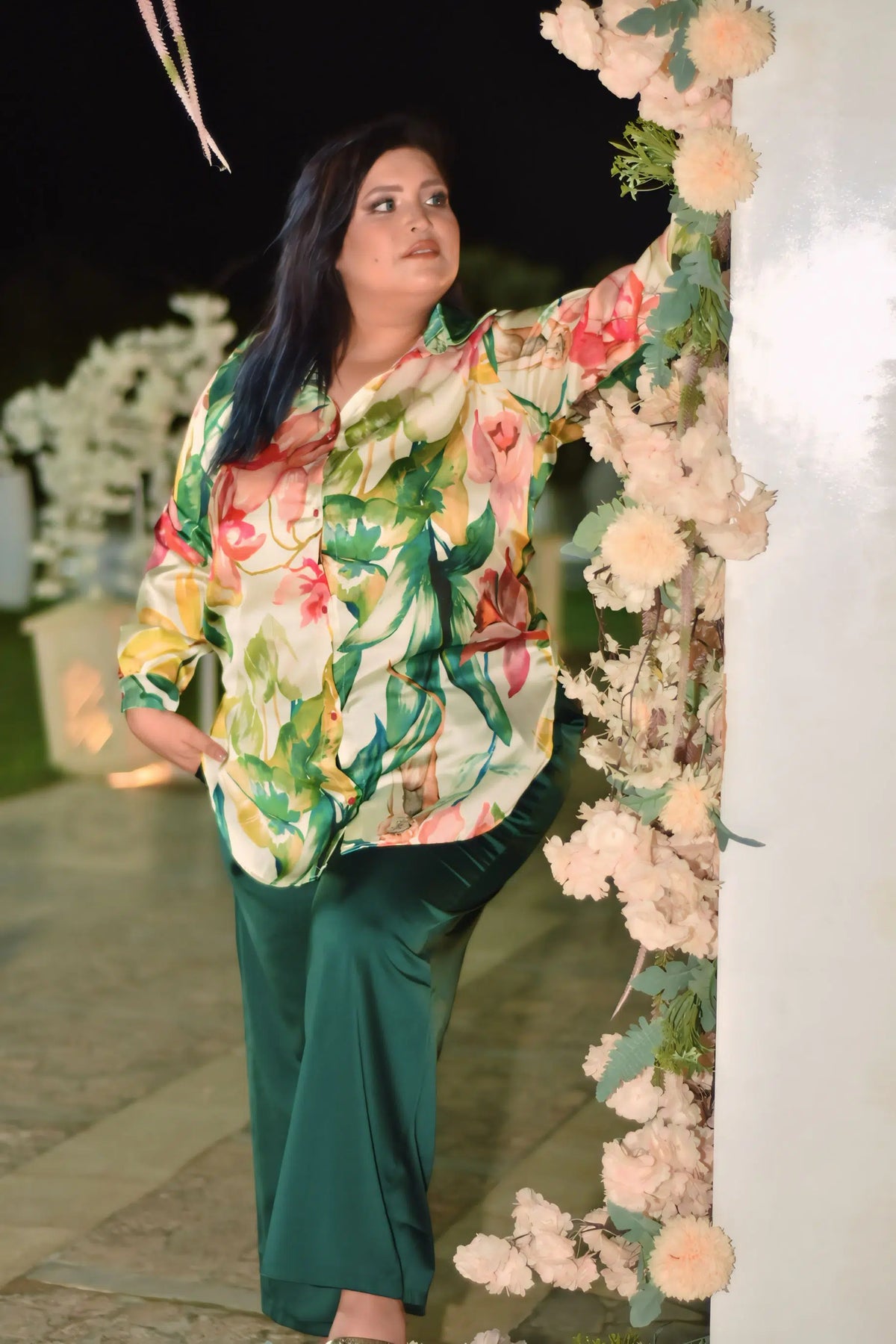 Pantalon en Satin Duchesse