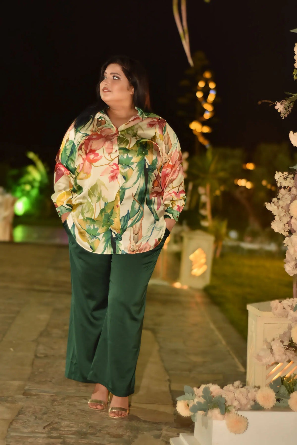Pantalon en Satin Duchesse