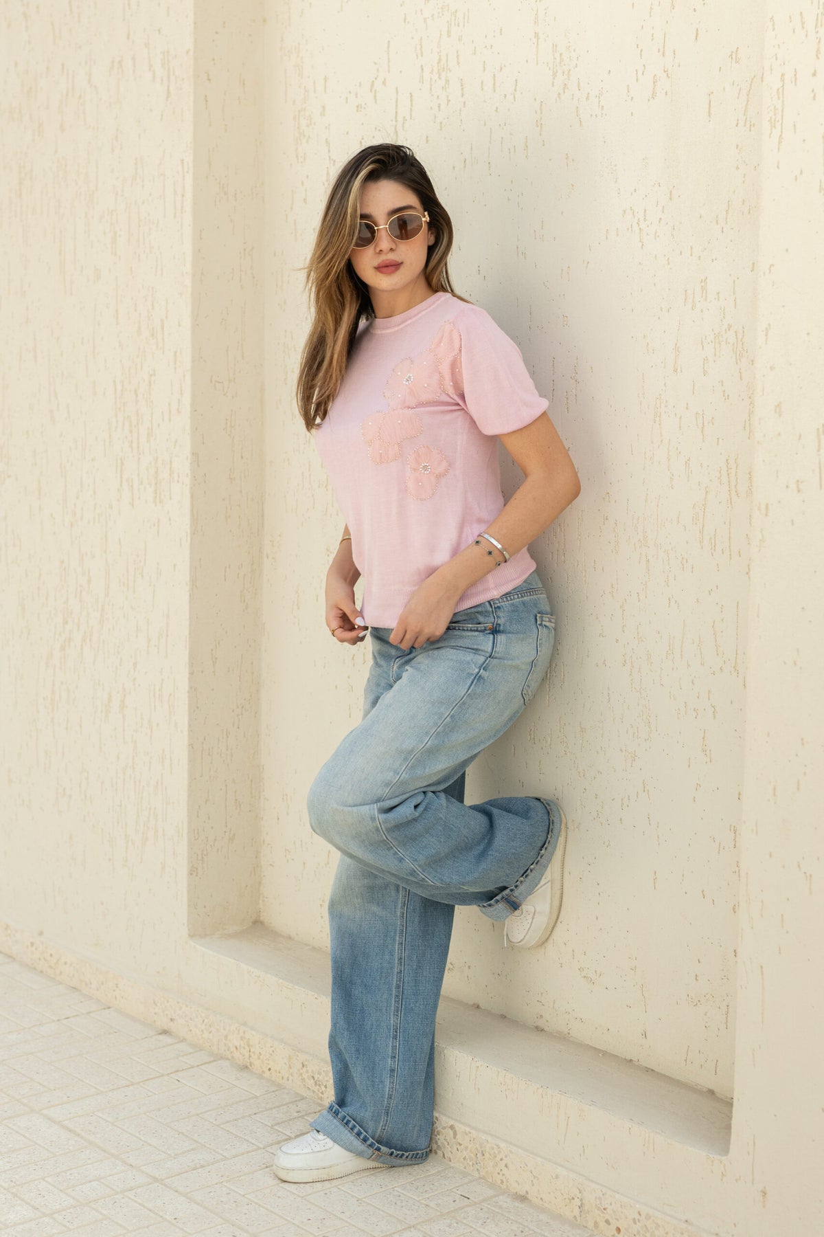 Pull Flora Pink