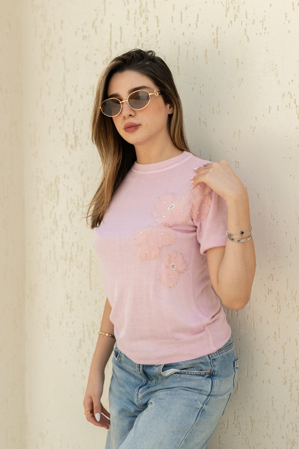 Pull Flora Pink