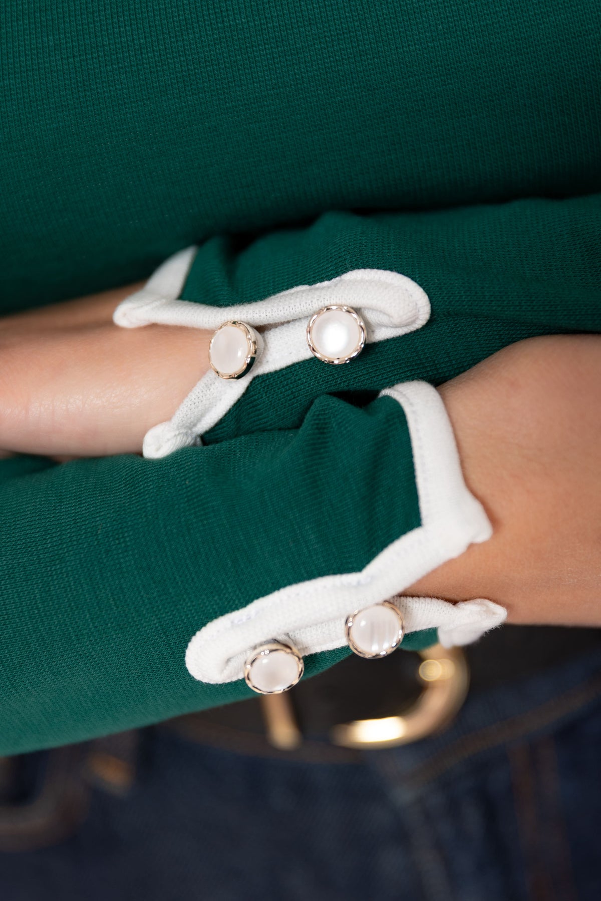 Pull ORLINE – Coton liseré et boutons décoratifs
