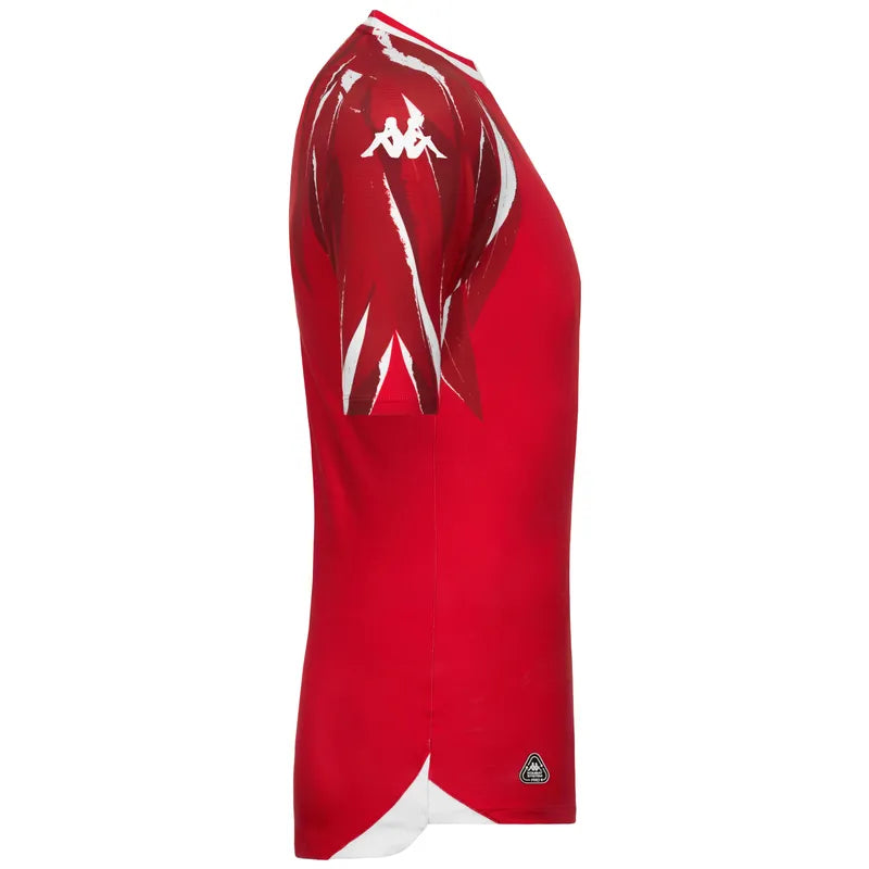Kappa Maillot de Football Tunisie Away 2026-27 Rouge-Blanc KOMBAT 34255SW A00