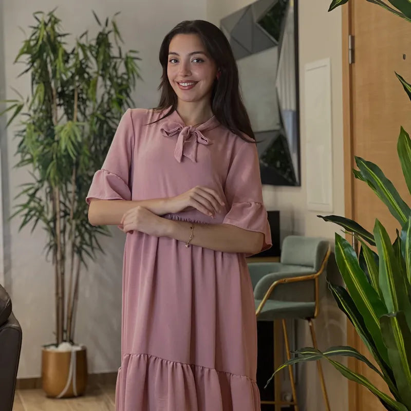 Robe Yasmine Rose Poudré