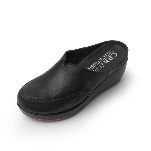 Mules compens�es En Cuir M30