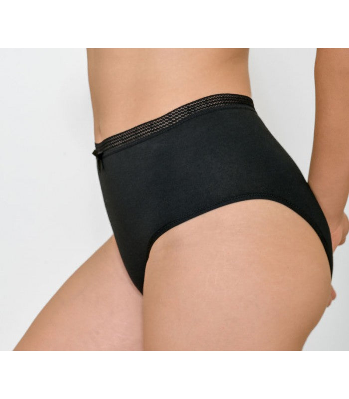 Slip Taille Haute Large à Galon en Coton Bio