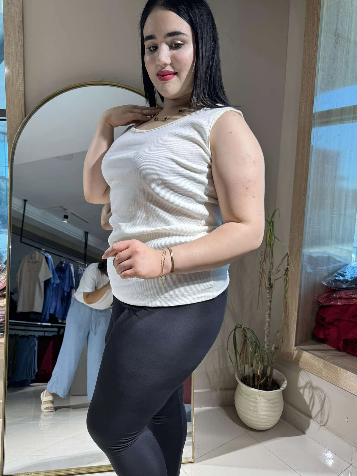 Débardeur en 100 % Coton Blanc