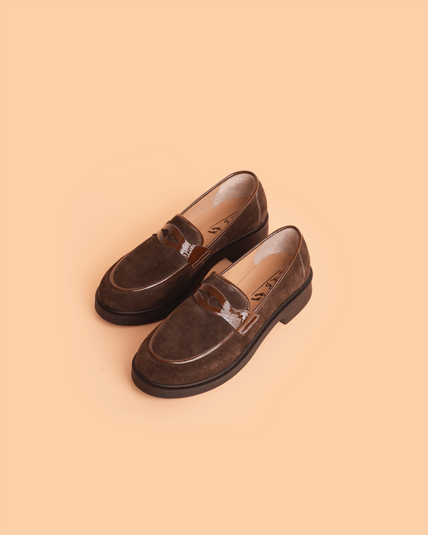 Mules compens�es En Cuir M30