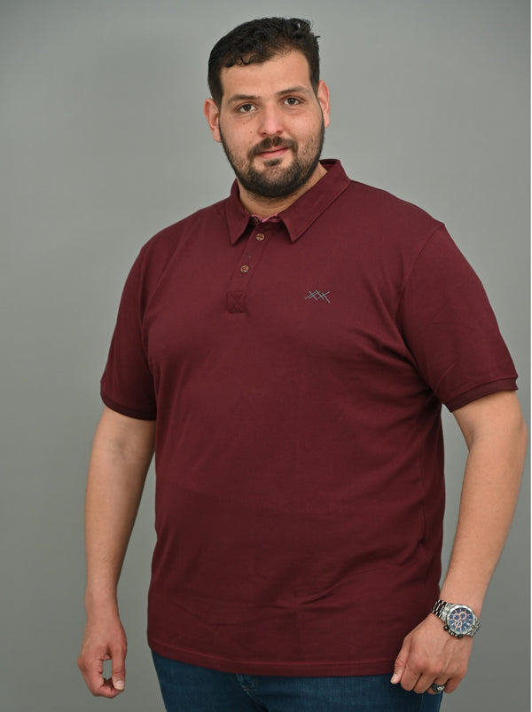 Polo Uni Burgundy