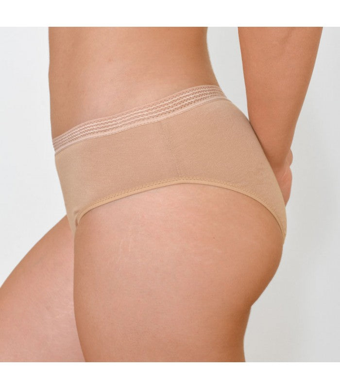 Slip Taille Basse à Galon en Coton Bio