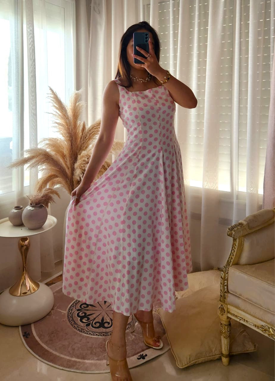Robe Polka Rose