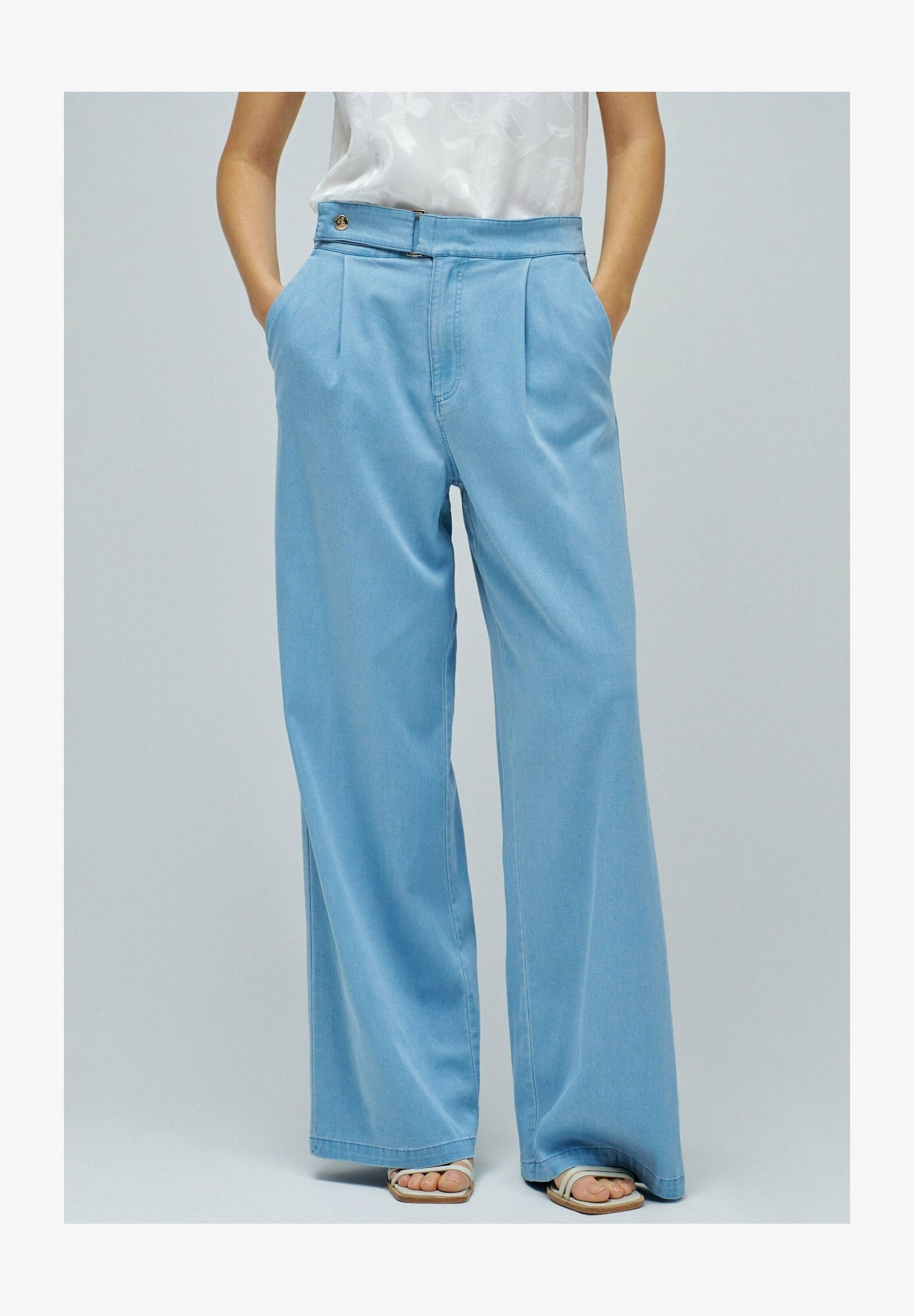 HIGH RISE - Pantalon classique - blau