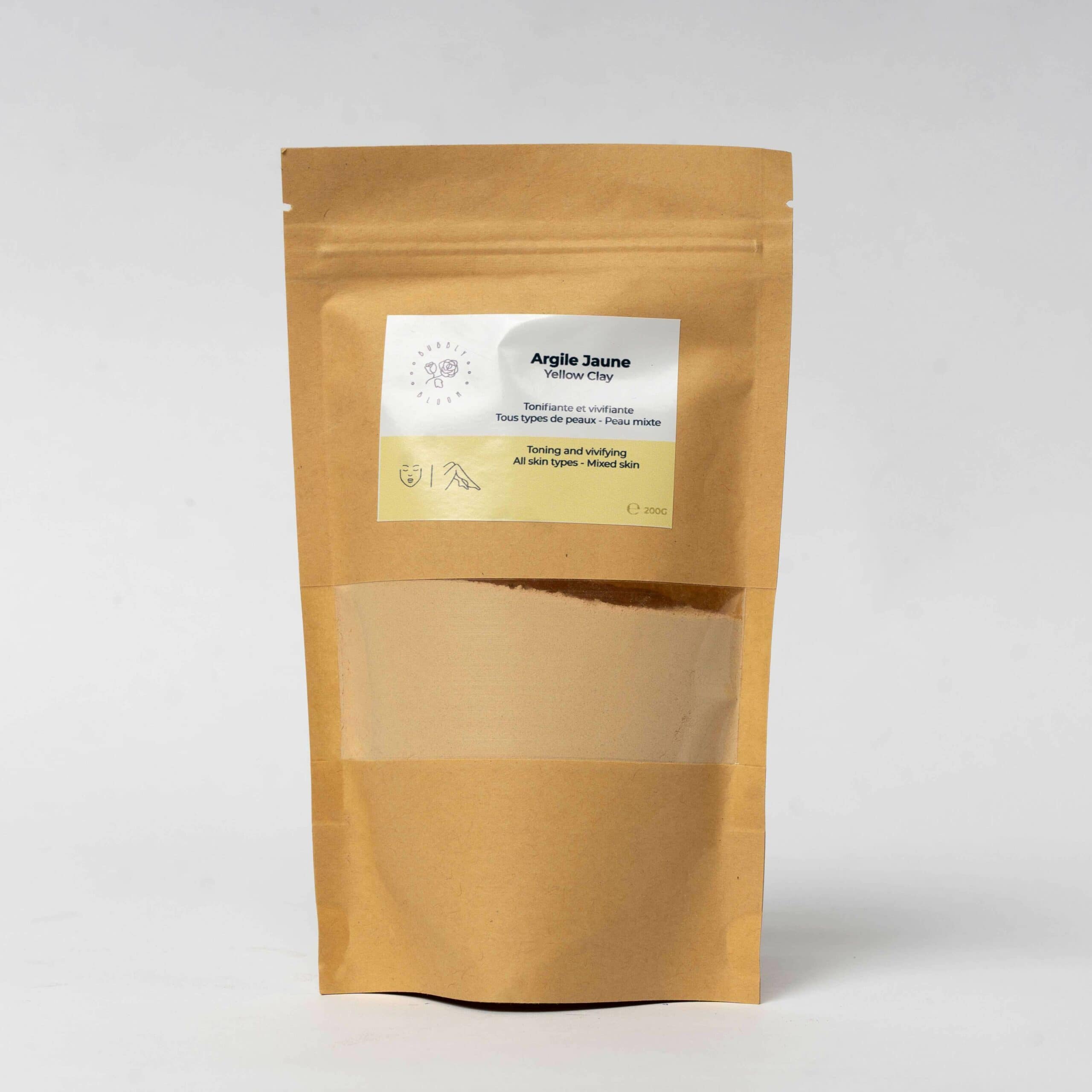 Poudre surfine d’argile jaune