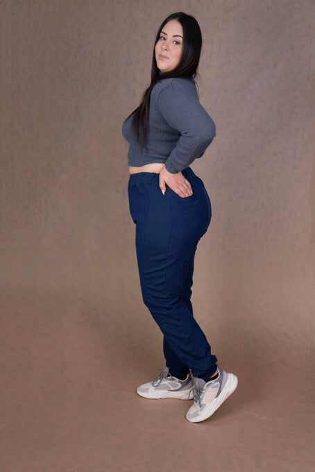 Pantalon en Jean Gratté Bleu