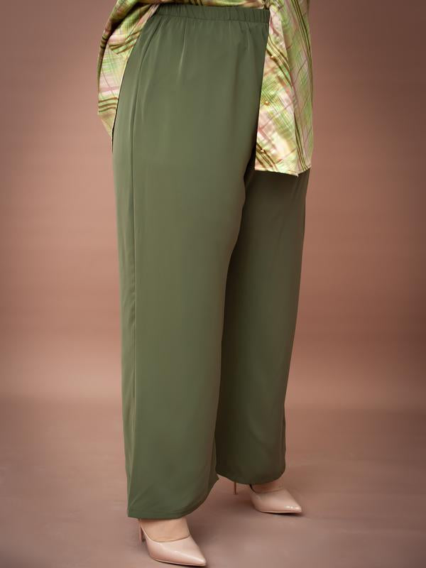 Pantalon Large en Crêpe de Soie