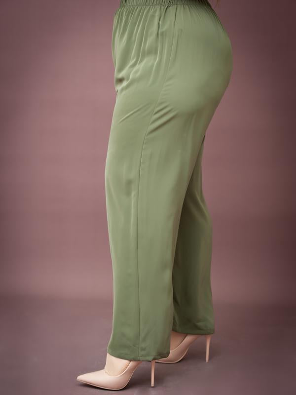 Pantalon Large en Crêpe de Soie