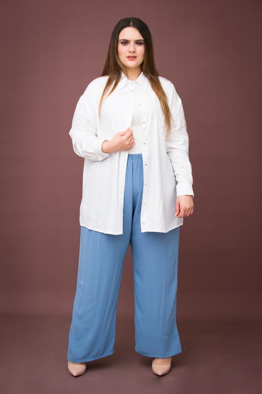 Pantalon Large en Crêpe de Soie