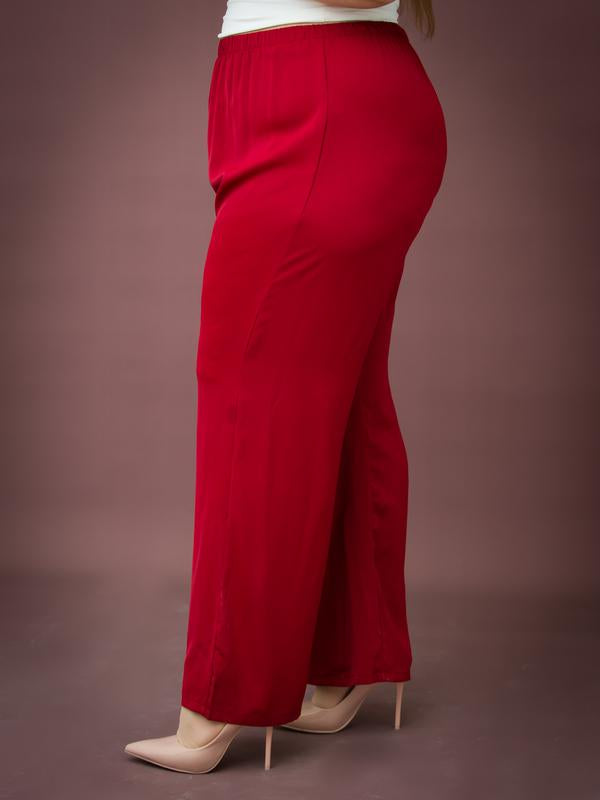 Pantalon Large en Crêpe de Soie