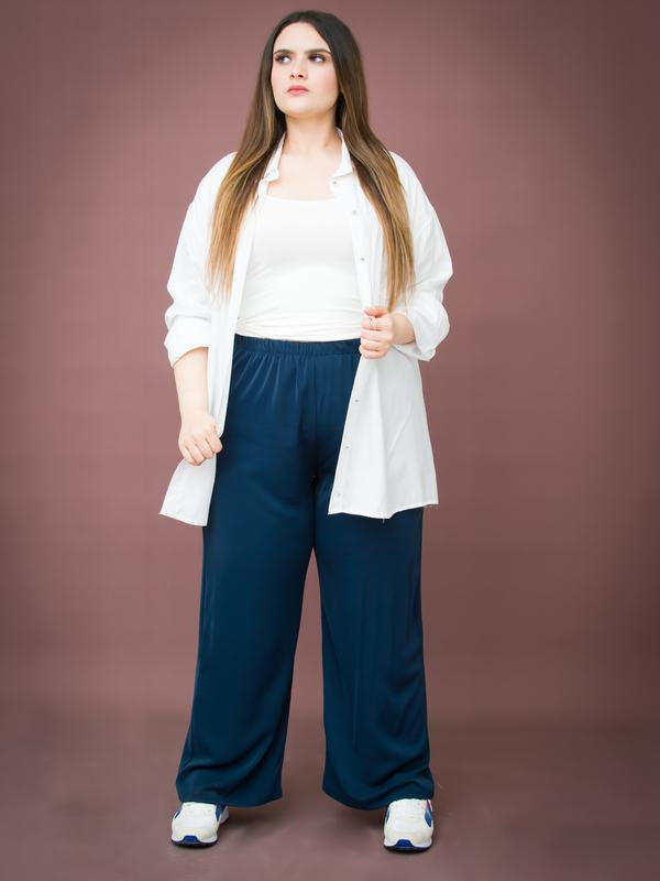 Pantalon Large en Crêpe de Soie