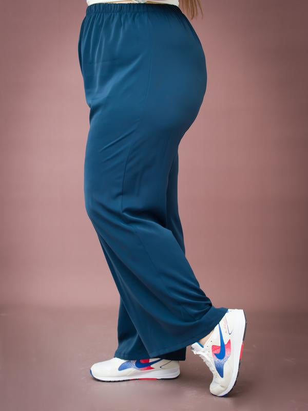 Pantalon Large en Crêpe de Soie