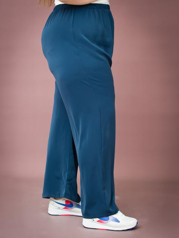 Pantalon Large en Crêpe de Soie