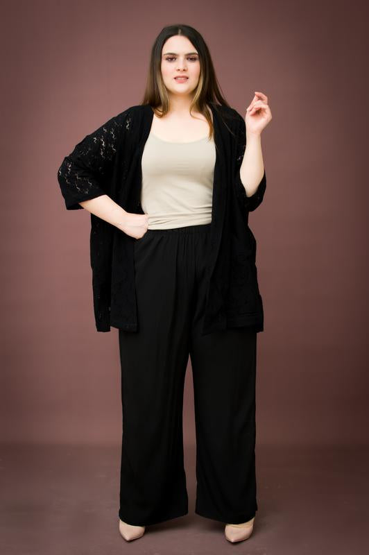 Pantalon Large en Crêpe de Soie