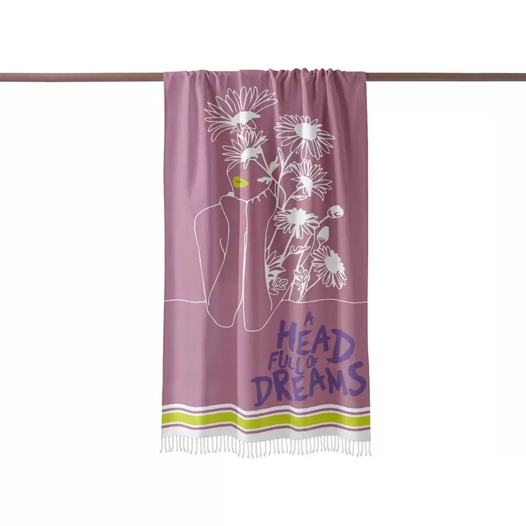 Fouta Admiring In Flowers