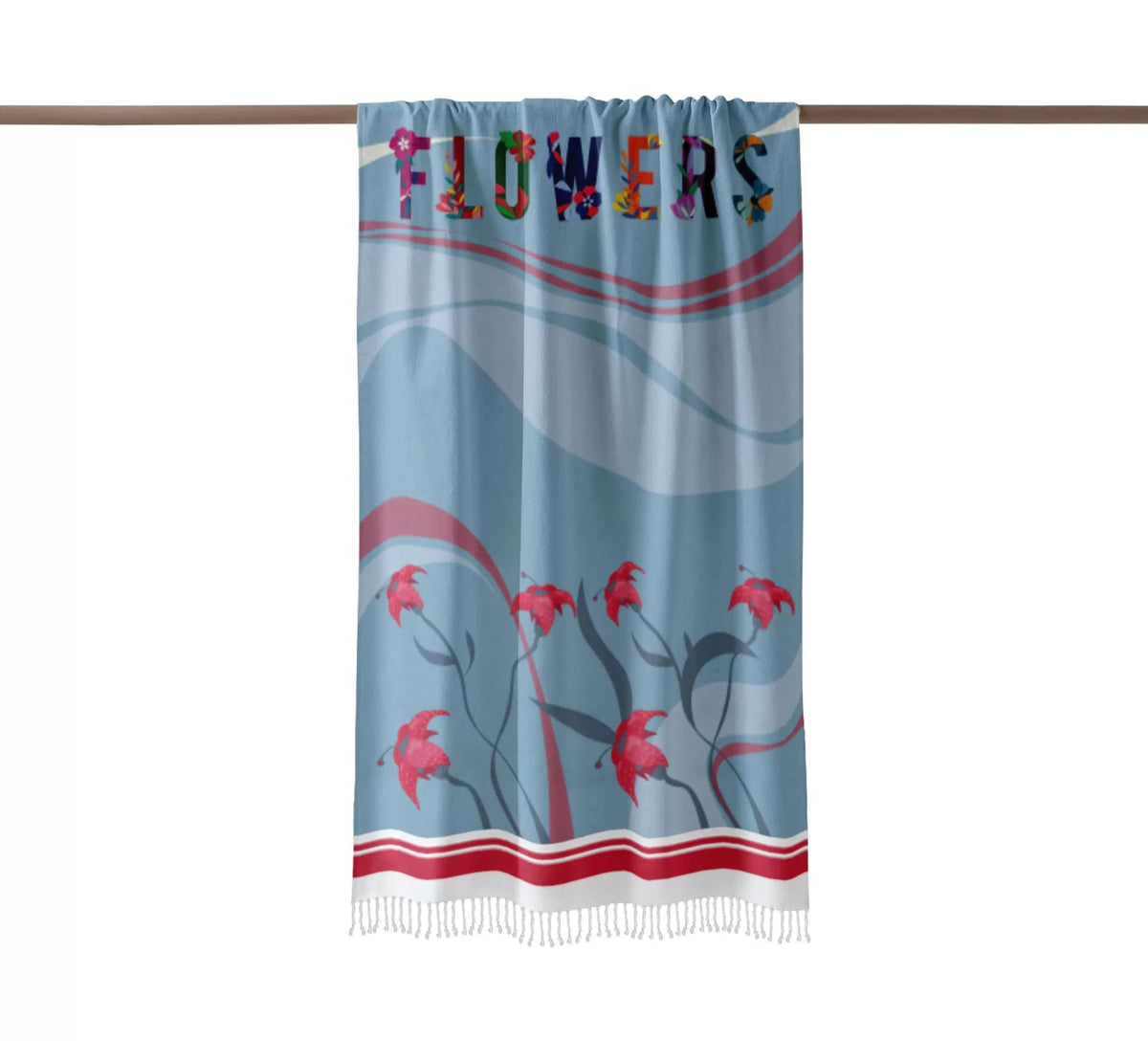 Fouta Flowers Letters