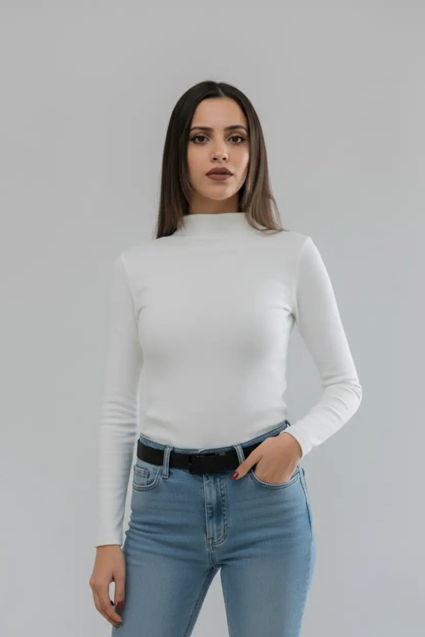Pull ARIA - en maille fine à col Perkins