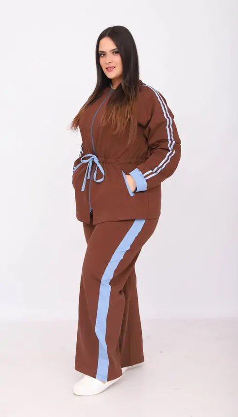 Ensemble Jogging à Capuche en Jersey de Coton