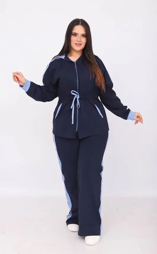 Ensemble Jogging à Capuche en Jersey de Coton