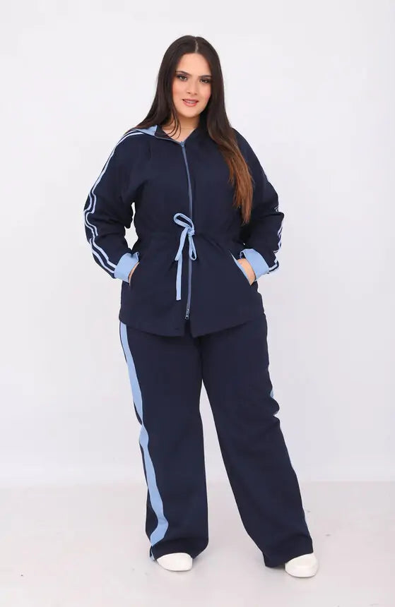 Ensemble Jogging à Capuche en Jersey de Coton