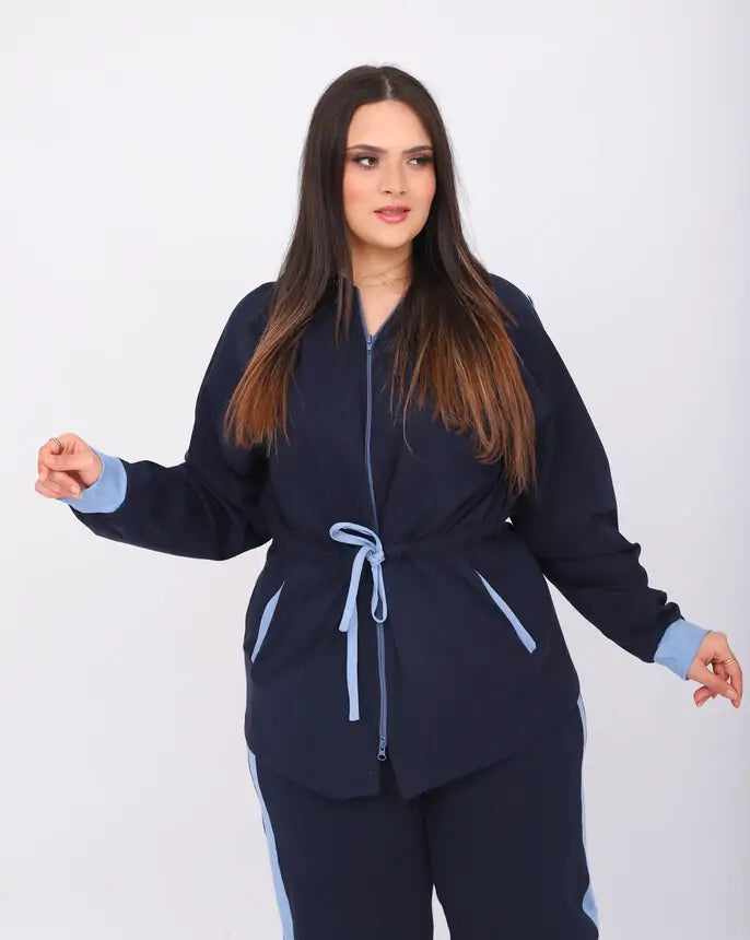 Ensemble Jogging à Capuche en Jersey de Coton
