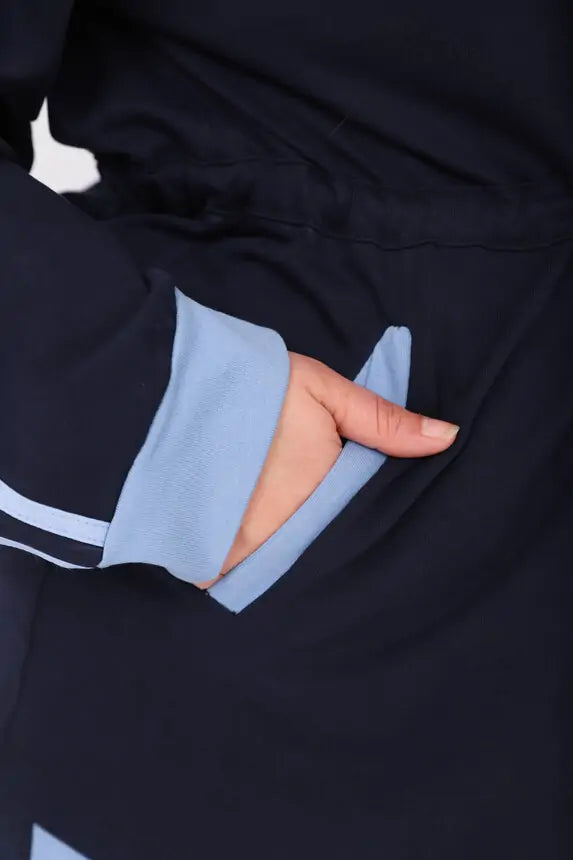 Ensemble Jogging à Capuche en Jersey de Coton