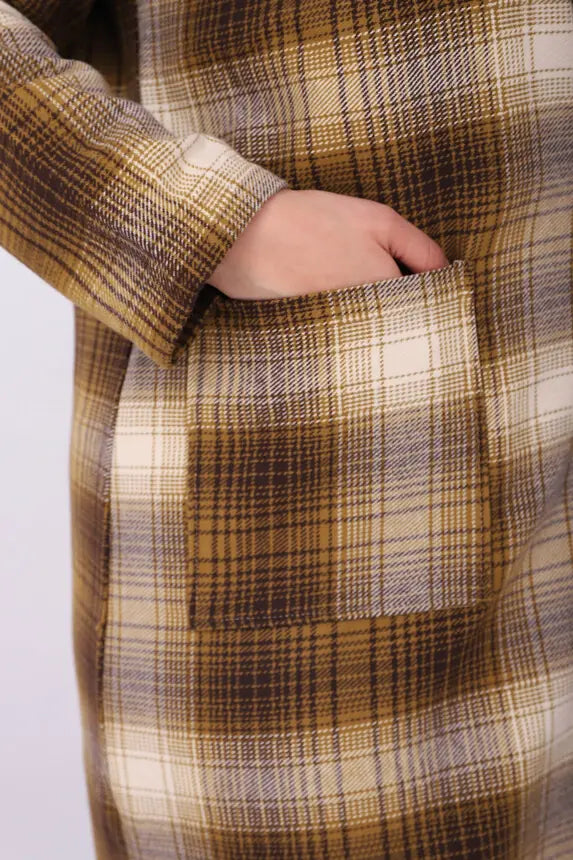 Trench-coat Cachemire à Carreaux