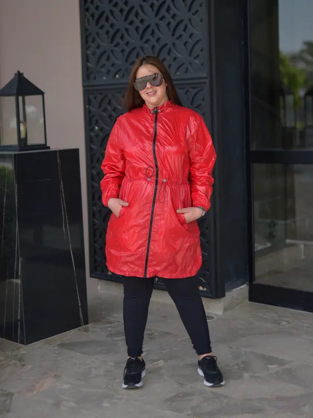 Veste Imperméable Rouge