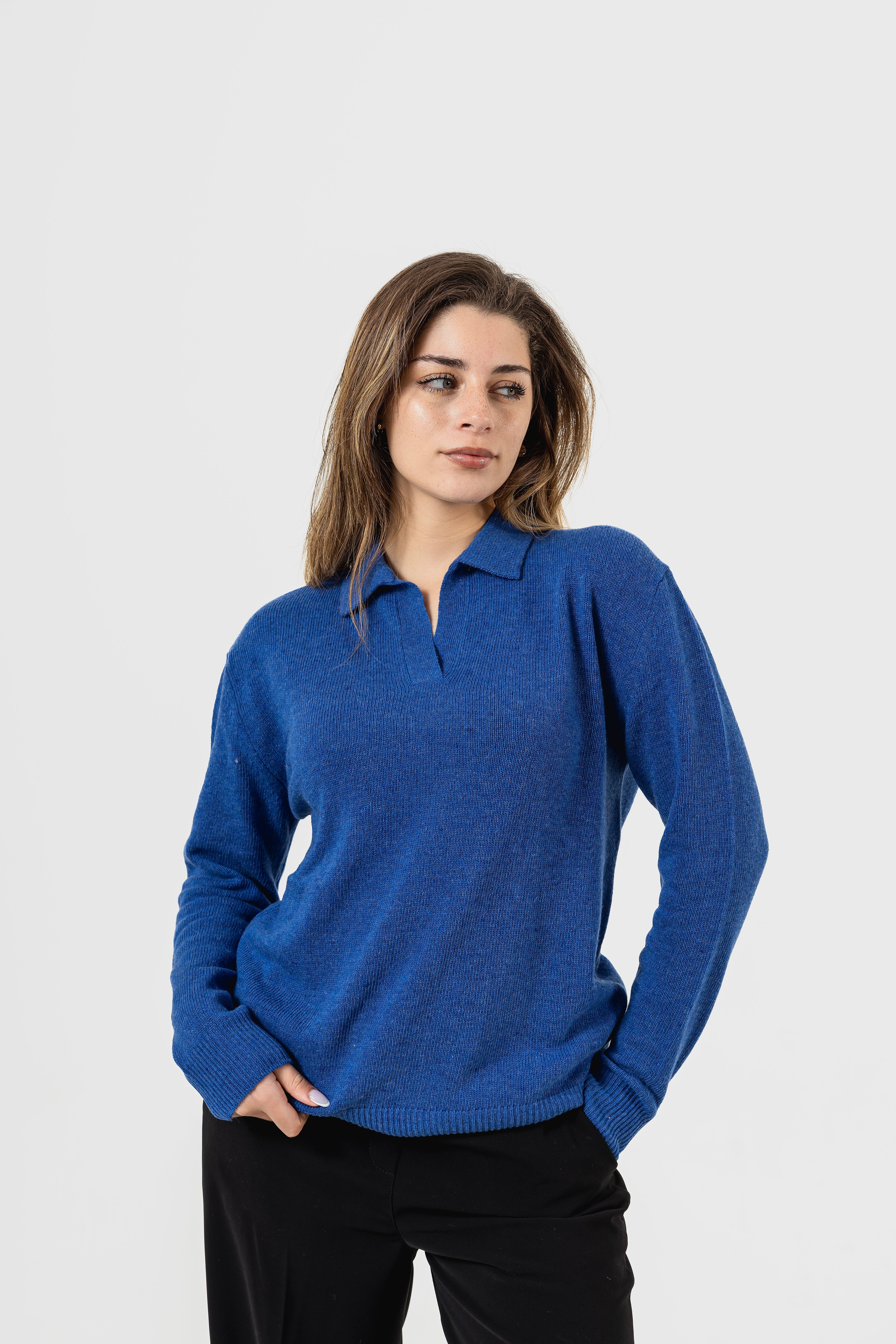 Cozy polo knit