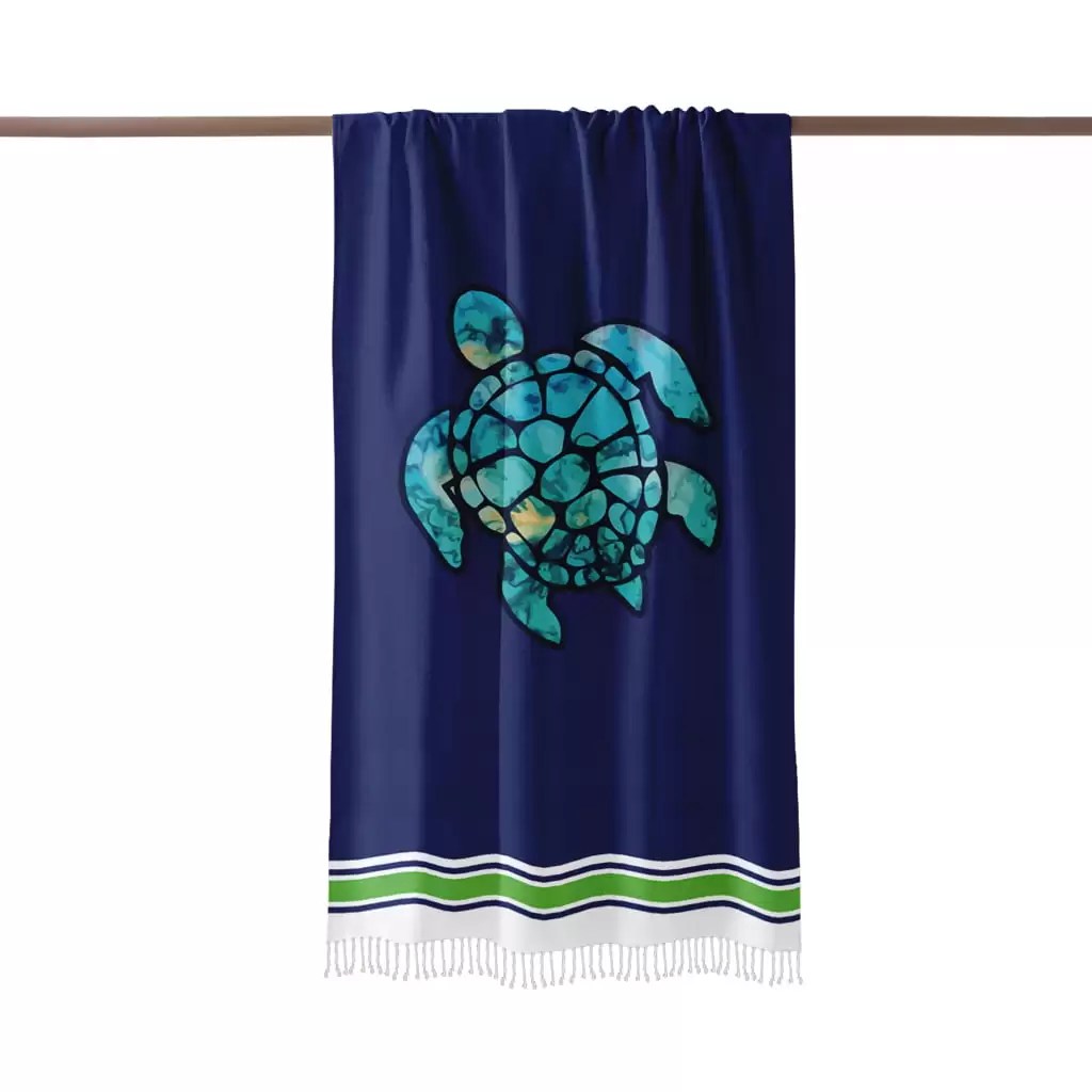 Fouta Blue Sea Turtle