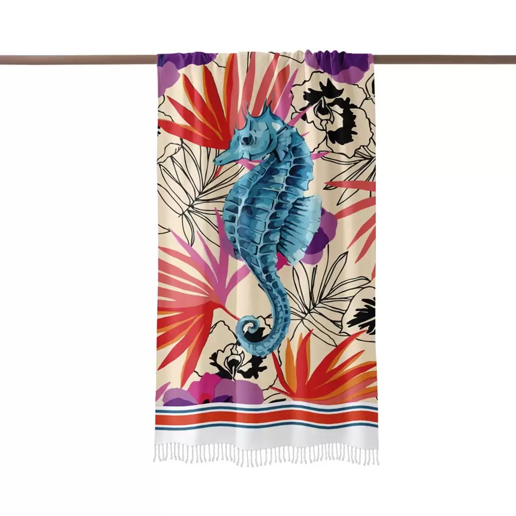 Fouta Flowers Hippocampe