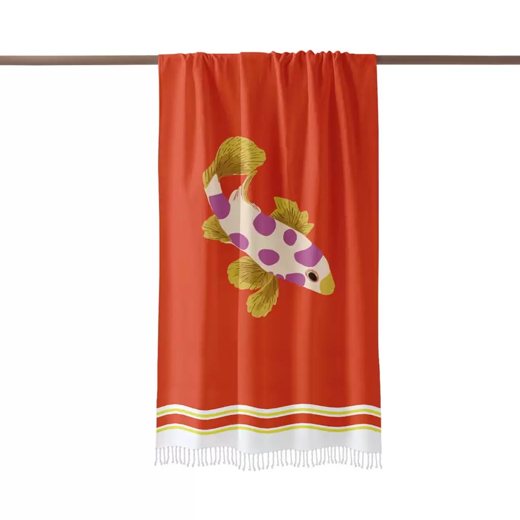 Fouta Orange Peacock
