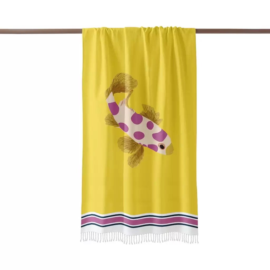 Fouta Yellow Peacock