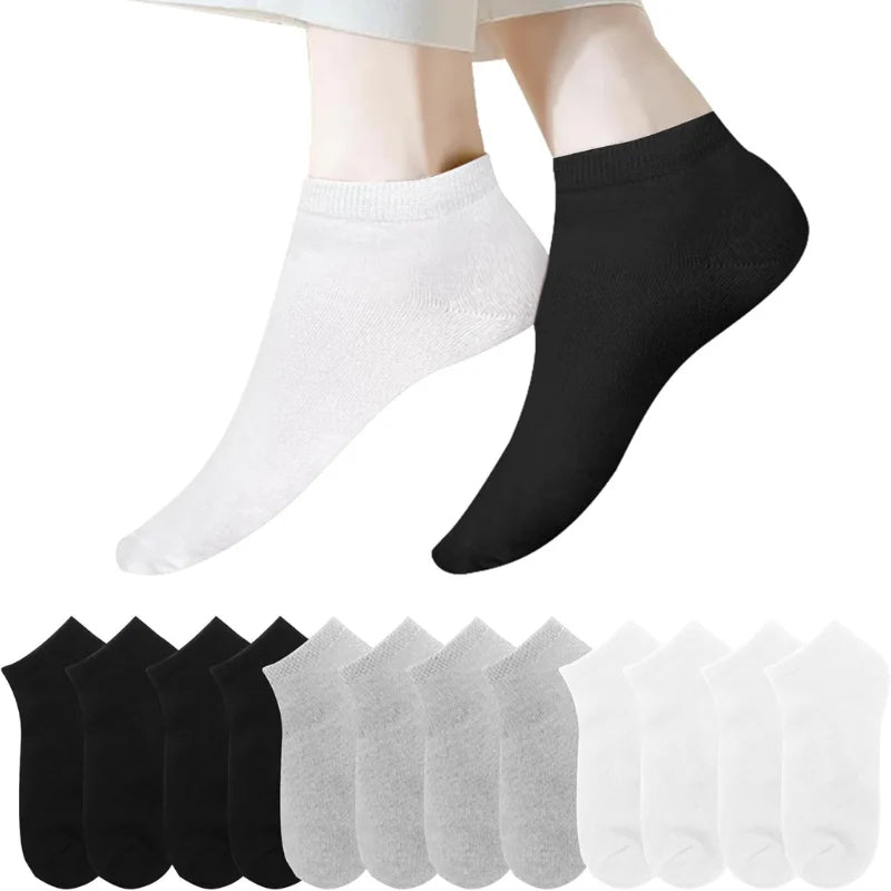 Pack 12 Paires de Chaussettes Demi 100 % coton