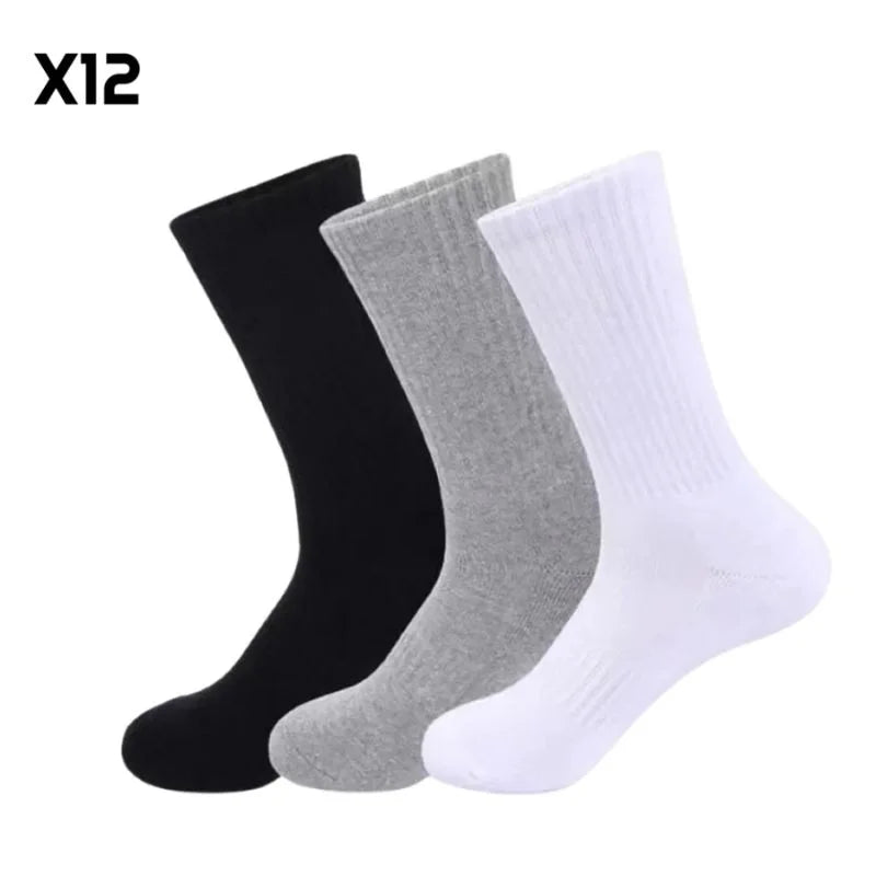 Pack 12 paires chaussettes longues sport